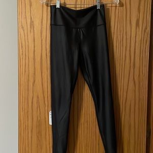 Zyia size 4 black metallic high and tight leggings!